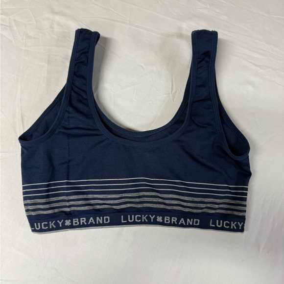 Lucky Brand Blue Sports Bra with Elastic Band - Picture 2 of 3